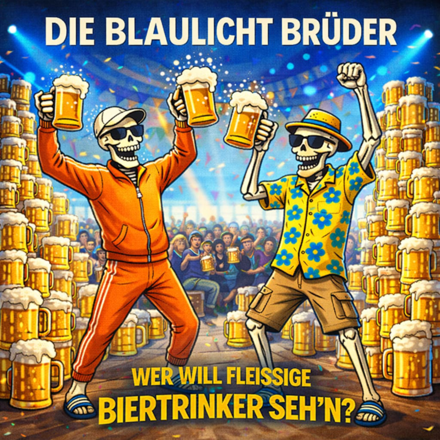 DIE BLAULICHT BRÜDER - Wer will fleißige Biertrinker sehn